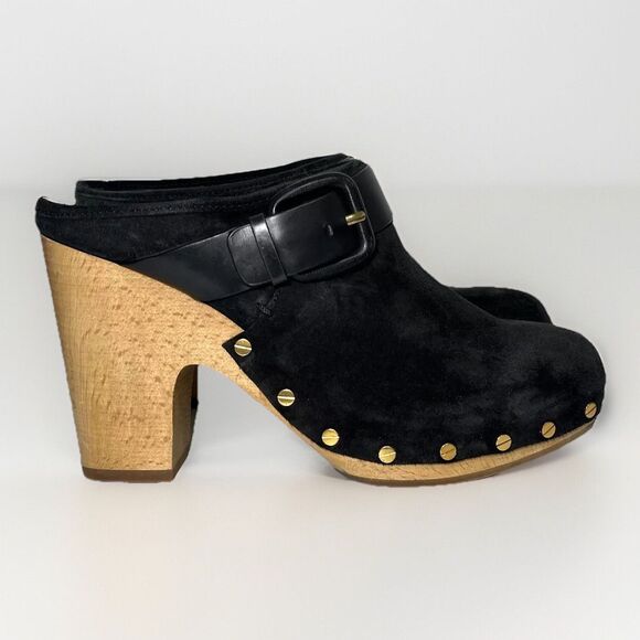 Veronica Beard Dacey Black Suede Mule Clogs Studded Women's Size 8.5 - Picture 3 of 14